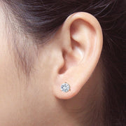 Lab Created Round Diamond 1 Carat - 5 Carat  Stud Earrings - F-G Color, VS-SI 14k Gold