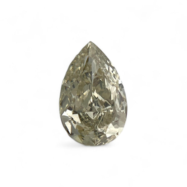 GIA Certified 1.36 carat Pear Fancy Brownish Greenish Yellow Natural Diamond