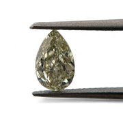 GIA Certified 1.36 carat Pear Fancy Brownish Greenish Yellow Natural Diamond