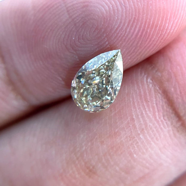 GIA Certified 1.36 carat Pear Fancy Brownish Greenish Yellow Natural Diamond