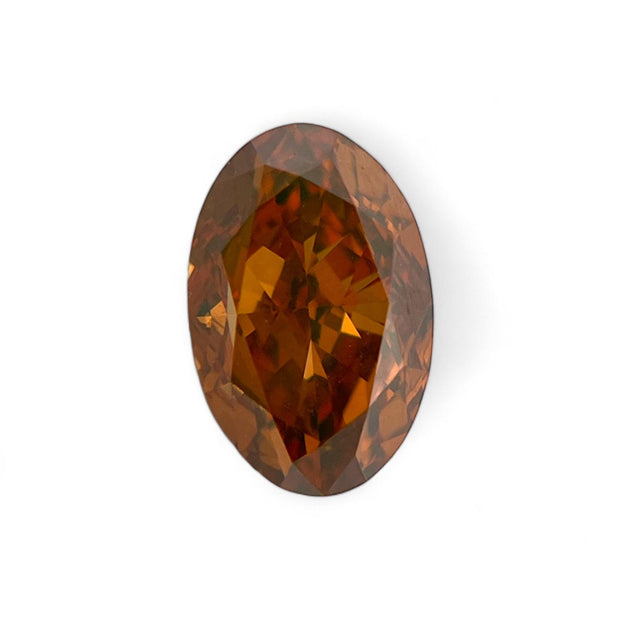 Fancy Oval GIA Certified 1.43 ct Deep Brownish Yellowish Orange Natural Diamond