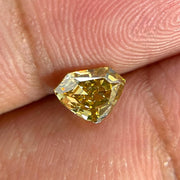 GIA Certified 1 ct Fancy Deep Brownish Yellow Shield cut Natural Diamond