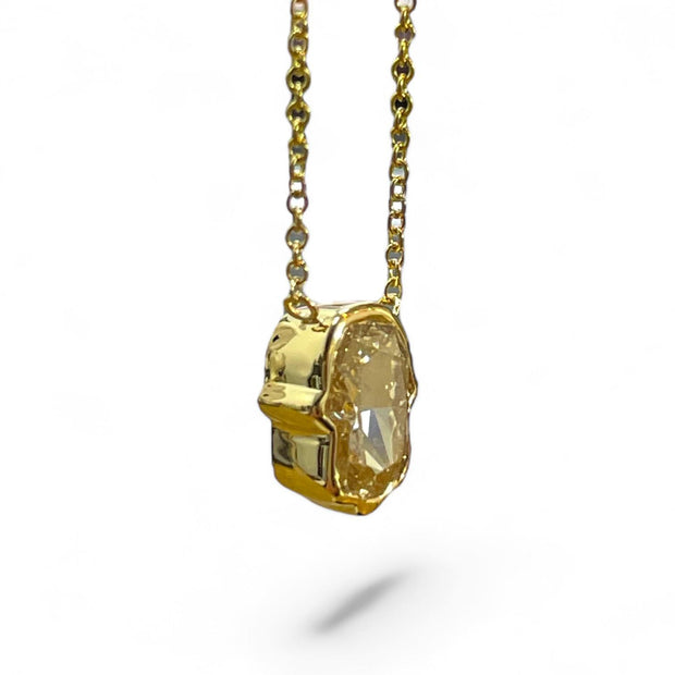 18K Yellow Gold Hamsa Diamond Pendant