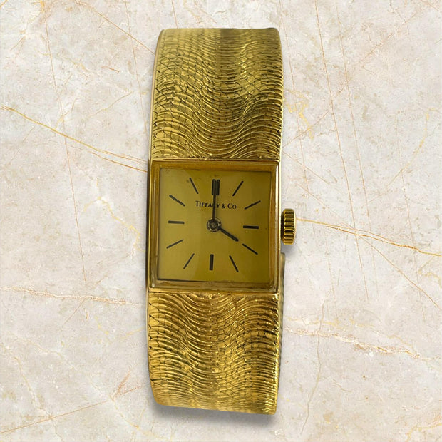 Vintage 14K Gold Mesh Watch by Tiffany & Co.