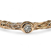 Nature-Inspired 18K Gold Diamond Ring adorned with 1 TCW Natural Diamonds