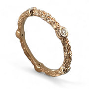 Nature-Inspired 18K Gold Diamond Ring adorned with 1 TCW Natural Diamonds