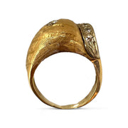 Bold Vintage Gold and Diamond Ring