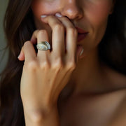 Bold Vintage Gold and Diamond Ring