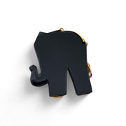 Vintage Onyx and Gold Elephant Pendant