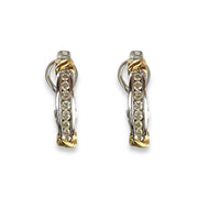 Radiant 10K White Gold Diamond Drop Earrings