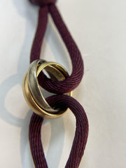 18k Multicolor Gold Cartier Trinity Cord Bracelet