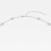 Round Lab Grown Diamond Station Fashion Necklace - 2 - 3.75 Total Carat Weight