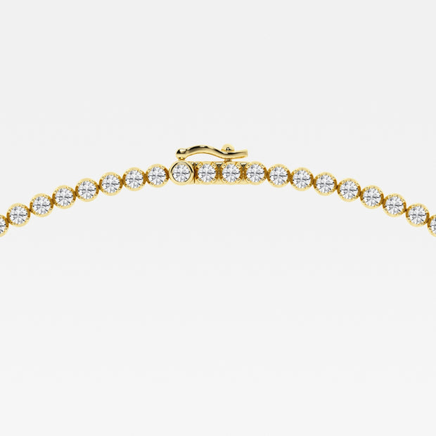 Pear  Lab Grown Diamond Single Station Tennis Necklace - 3 - 9 7/8 Total Carat Weight
