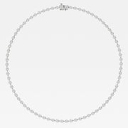 East West Bezel Set Tennis Necklace with 12.5 Total Carat Weight Pear Lab Grown Diamond