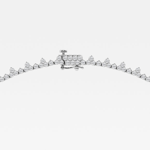 Graduated Bib Fashion Necklace with 11.34 Total Carat Weight Round Lab Grown Diamond