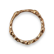 Textured 18K Gold Ring with 1 TCW dazzling diamonds