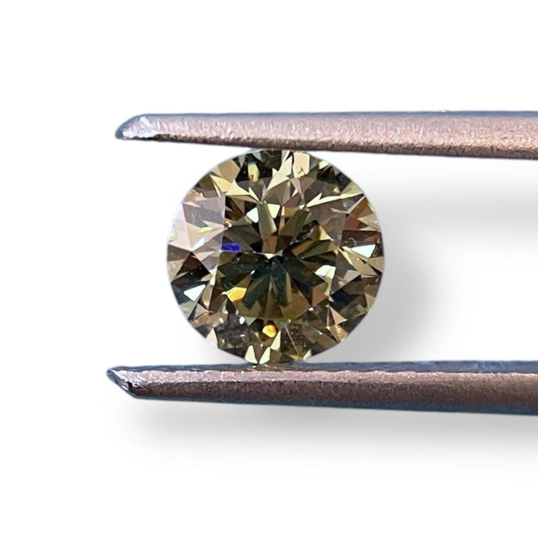 GIA Certified 0.90 Carat SI1 Fancy Brownish Greenish Yellow