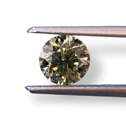 GIA Certified 0.90 Carat SI1 Fancy Brownish Greenish Yellow Diamond