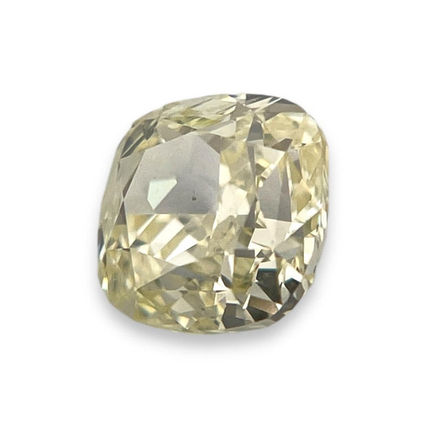 GIA Certified 1.5 ct Cushion-Cut Yellow Natural Diamond W-X, SI2