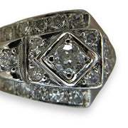 Radiant Diamond Accent platinum Ring – A Touch of Timeless Elegance