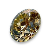 GIA Certified 0.90 Carat SI1 Fancy Brownish Greenish Yellow Diamond