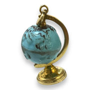 Vintage 14K Yellow Gold Globe Charm – Exquisite Miniature