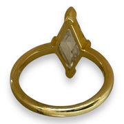 18K Gold GIA Certified 2.02ct Lozenge-Cut Diamond Ring