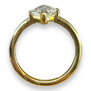 18K Gold GIA Certified 2.02ct Lozenge-Cut Diamond Ring