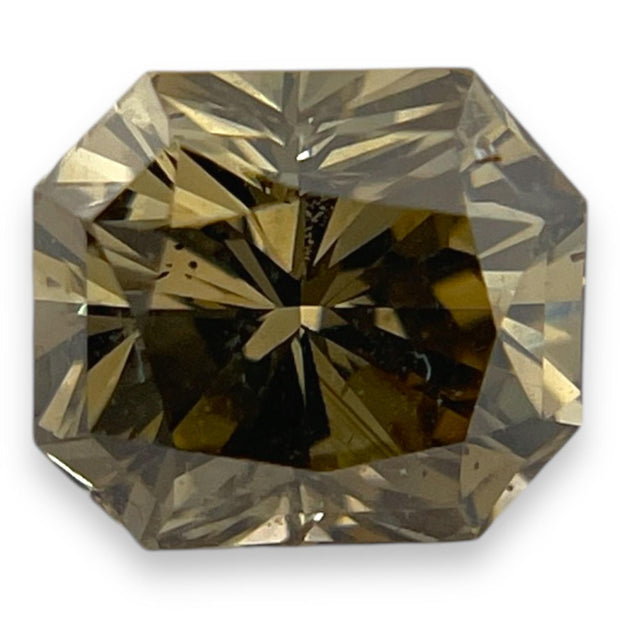 Gia Certified 1.55 Carat Fancy Dark Yellowish Brown Vs2 Rectangular Diamond