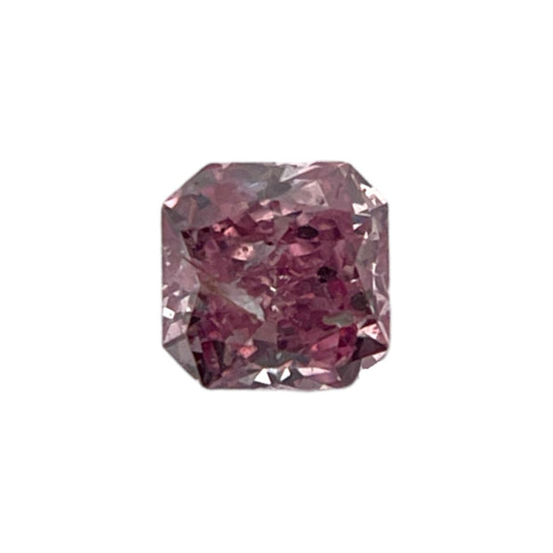 GIA Certified 0.18 TCW Radiant Fancy Intense Purplish Pink Natural Diamond