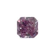 GIA Certified 0.18 TCW Radiant Fancy Intense Purplish Pink Natural Diamond