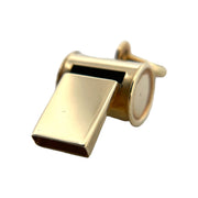 Melodic Brilliance: 14K Yellow Gold Working Whistle Pendant