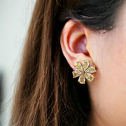 12.72 Carat Flower 18K "Rêves de Marguerite" Natural Fancy Color Diamond Earing