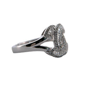 Exquisite 14K White gold 0.41 TCW Double CC Diamond Ring