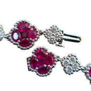 Regal Radiance: Ruby and Diamond Bracelet