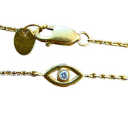 Guardian Charm: 14K Yellow Gold Evil Eye Bracelet