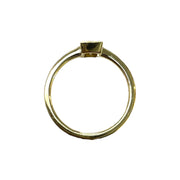 One of a kind 18K Yellow Gold Bezel Baguette Diamond Ring