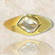 Limited Edition 18K Yellow Gold Flame-Cut Diamond Ring