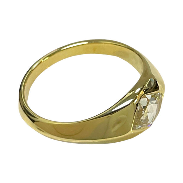 Limited Edition 18K Yellow Gold Flame-Cut Diamond Ring