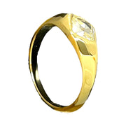 Limited Edition 18K Yellow Gold Flame-Cut Diamond Ring