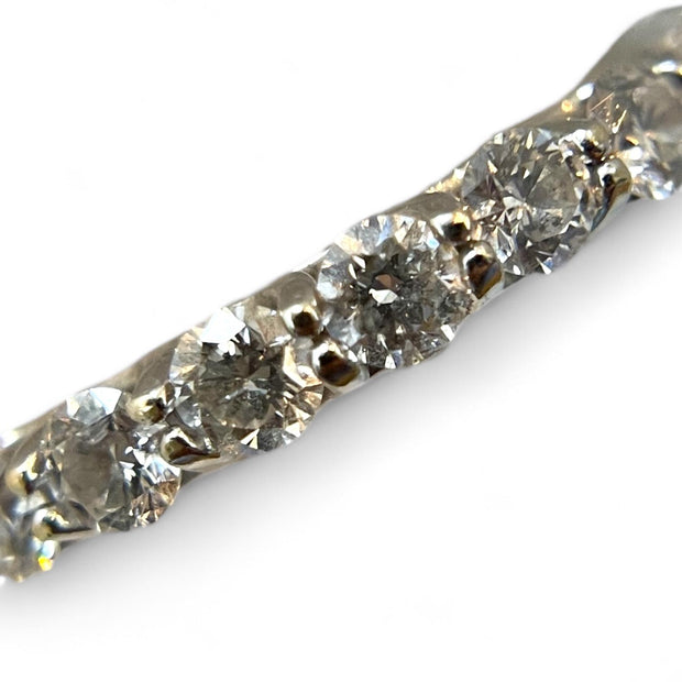 Dazzling 18K White Gold Eternity Band with 1.26 TCW Diamonds