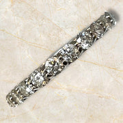 Dazzling 18K White Gold Eternity Band with 1.26 TCW Diamonds