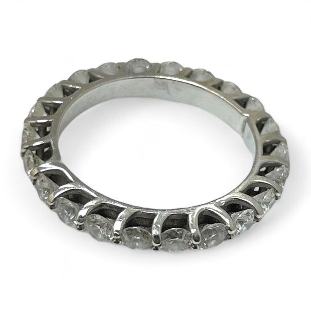 Dazzling 18K White Gold Eternity Band with 1.26 TCW Diamonds