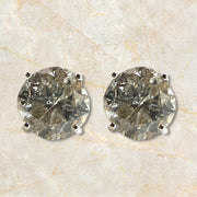 14K White Gold Brilliant Diamond Stud Earring