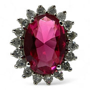 Sophisticated 14K White Gold Red Gemstone Jewelry Collection