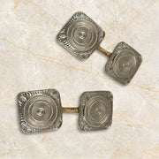 Antique 14K Gold & Platinum Edwardian Deco Cufflinks