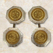 Vintage 14K Yellow Gold and Platinum Deco Cufflinks