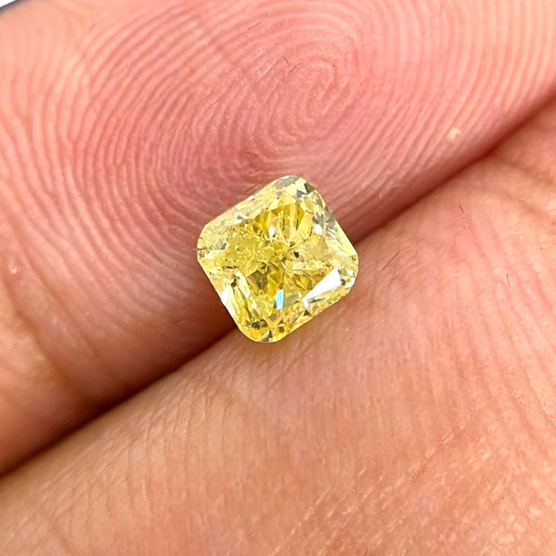 GIA Certified 1.02 carat Fancy Intense Yellow Natural Diamond