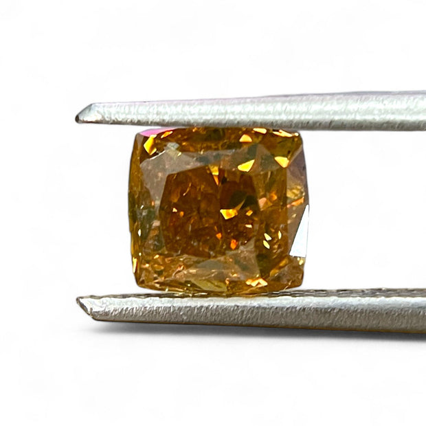 GIA Certified 1.02 carat Fancy Intense Yellow Natural Diamond