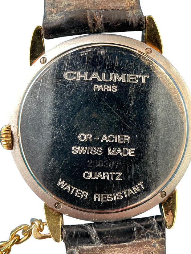 CHAUMET Paris 18k Yellow Gold & Stainless Steel Griffith Quartz Watch